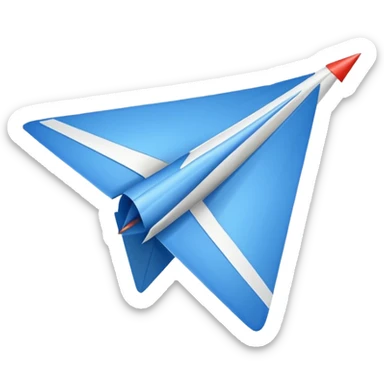 Paper airplane with trail  sticker