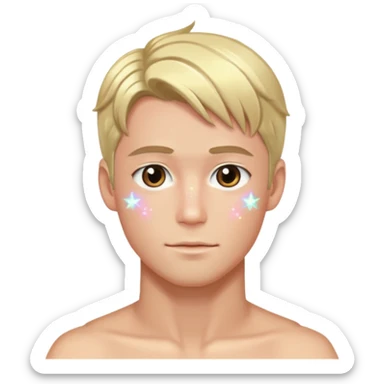 Norwegian handsome romantic shoujo anime man beautiful sparkly shiny aesthetic  sticker