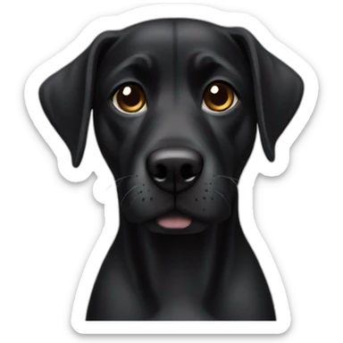 All Black no breed dog sticker