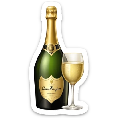 A dom perignon champange sticker