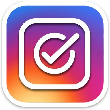 Instagram blue verification checkmark badge sticker