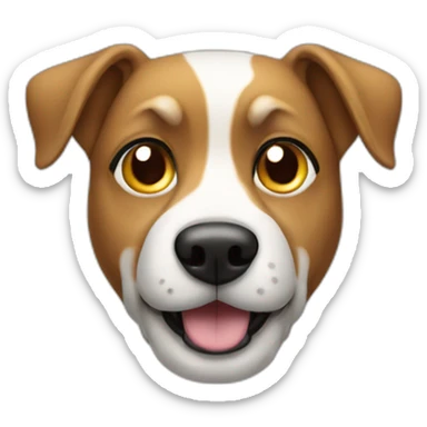 Dog with fansi glass sticker