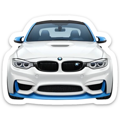 BMW M3 MOST WANTED WHİTE BLUE sticker