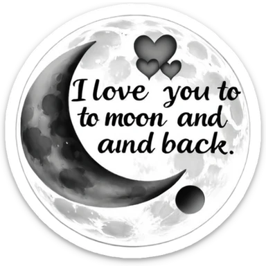 "I love you to the moon and back" exact words?
 sticker