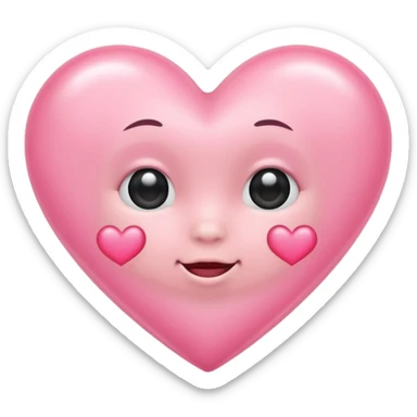 Baby pink heart  sticker