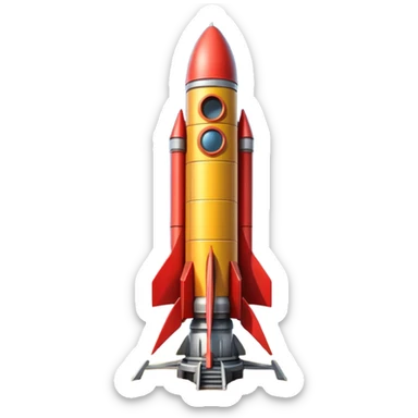 rocket on a cosmodrome sticker