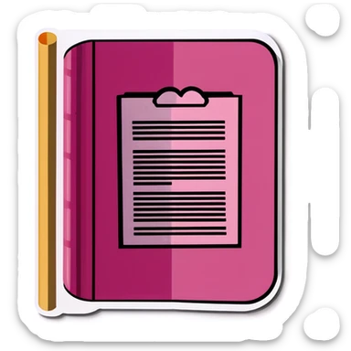 Bible study notes pink bible  sticker