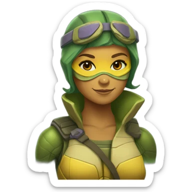 April O'Neil ninja turtle sticker