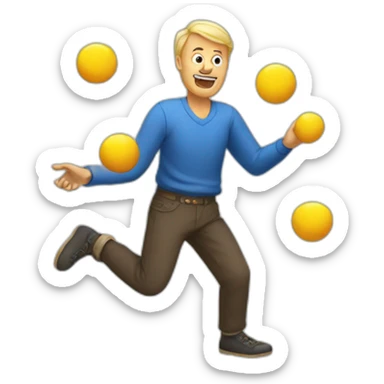 Swedish man juggling tabs sticker