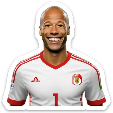 Thierry Henri smilling meme sticker
