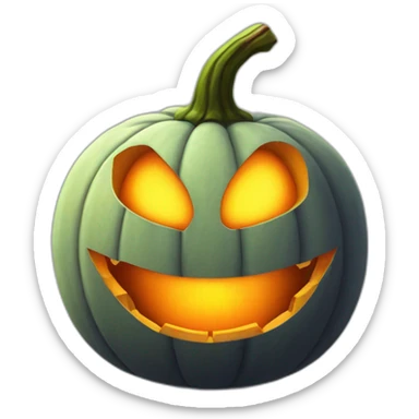 spooky pumpkin tennis ball sticker