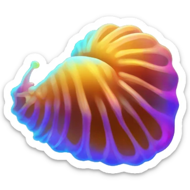 neon paint splotched mollusk     sticker