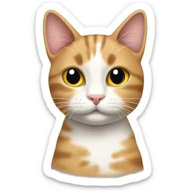 3 coloured cat￼ sticker