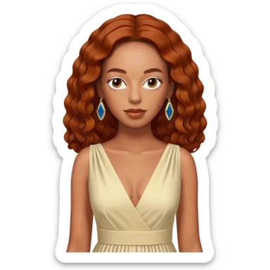 Solange Knowles with long Auburn hair sticker