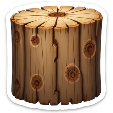wood log sticker