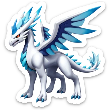 Kyurem-reshiram-dialga-suicune-hybrid, full body sticker