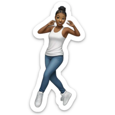 Un danseuse professionnelle de hip-hop  sticker
