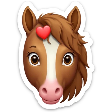 Caballo ojos de corazón  sticker