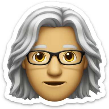 long hair guy with eyewear sticker