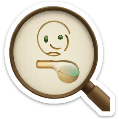 magnifying glass over a math equation sticker