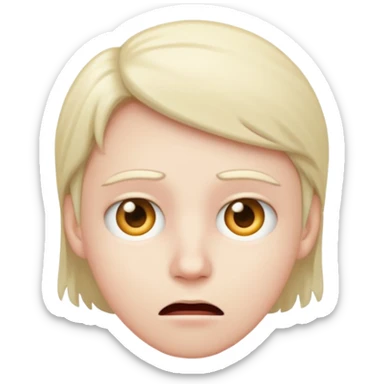 Nervous face  sticker