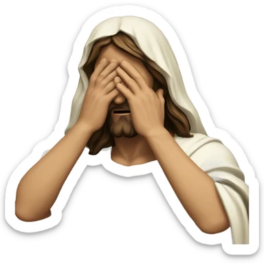facepalm jesus sticker