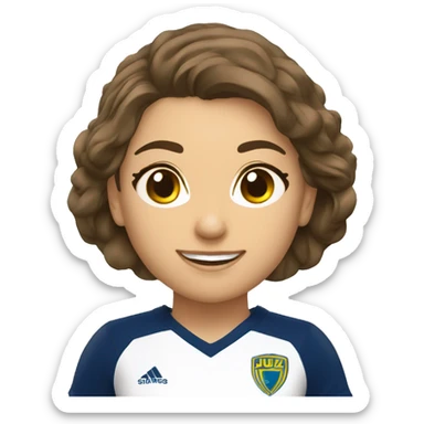 Mulher morena com uniforme juiz futsal  sticker