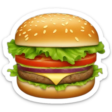 vegetarian burger sticker