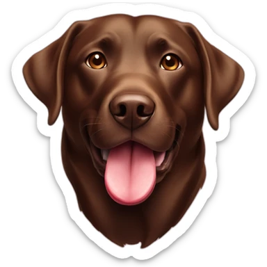 labrador chocolate tongue sticker