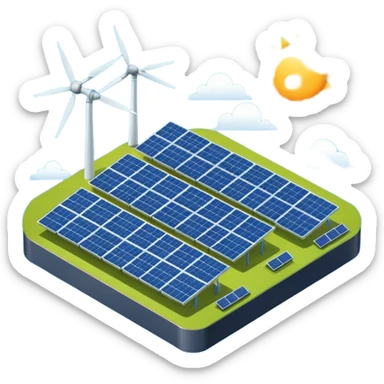 solar power generation plant on a nextracker system sticker