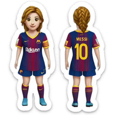 Leo Messi vestido de mujer sticker