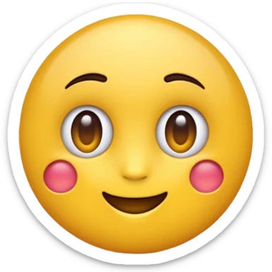Emoji rond et jaune qui regarde à gauche sticker