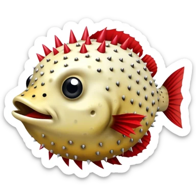 Arizona Cardinals PufferFish with Spikes sticker