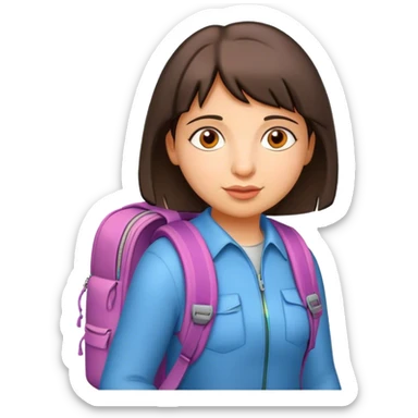 Dora l'exploratrice with fair skin sticker