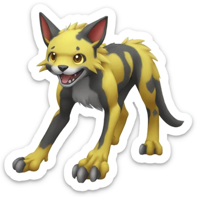 M kawaii cool edgy Digimon-Fakemon-animal full body sticker