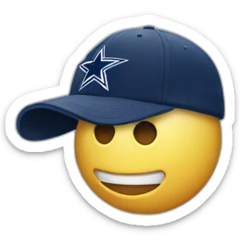 dallas cowboys ballcap sticker