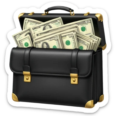 деньги торчащие из портфеля sticker