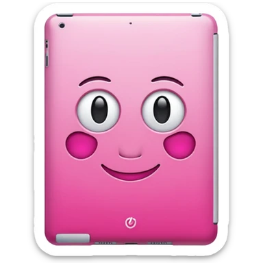 Pink ipad sticker
