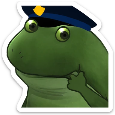 funny frog sticker