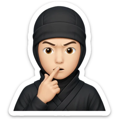 foto do Ninja ele mandando calar a boca sticker