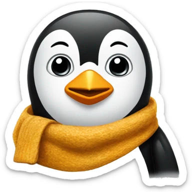 Pinguin mit Schal sticker