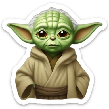 Master Yoda in the fall sticker