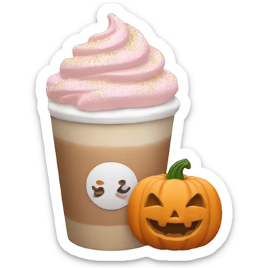 Light pink pumpkin latte in Sprinkling sticker