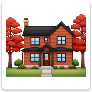 great cozy shared house. outside look, house sticker
