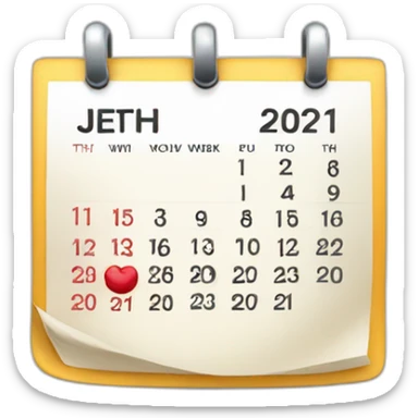 calendar showing 30th january  sticker