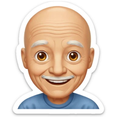 bald grandpa sticker