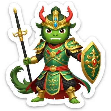 Pepe as Lu bu from 3 kingdoms in discord emoji format  sticker