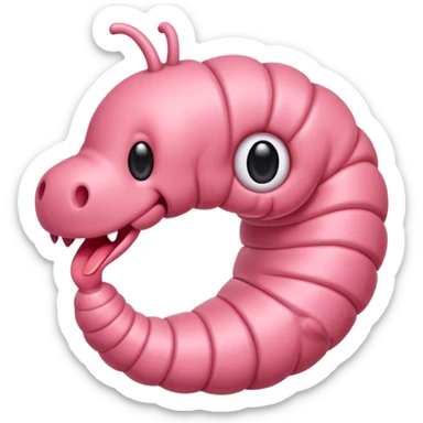 worm with face  sticker