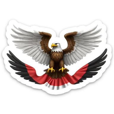 Eagle with Albanian flag  sticker