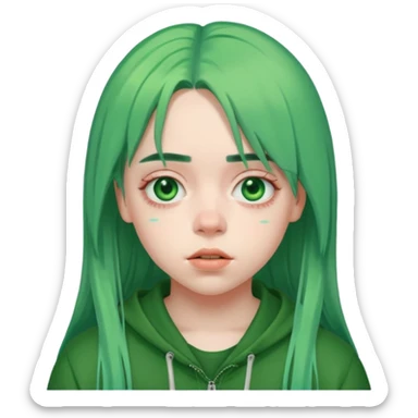 Billie Eilish just face  sticker